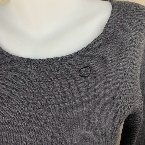 Beautiful UK Designer Celtic & Co Dark Gray 100% Merino Wool Jumper Sz S *notes - Picture 3 of 9